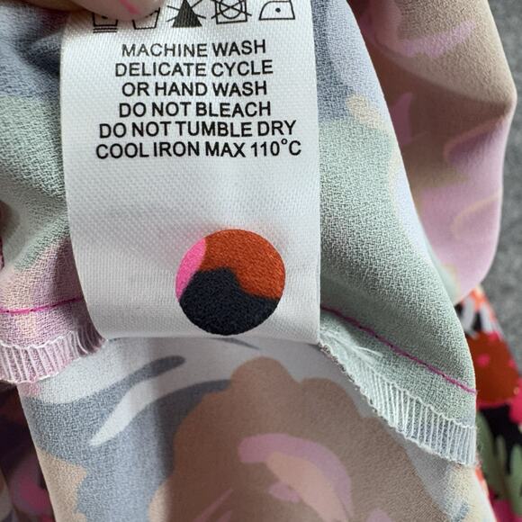 Crosby by Mollie Burch Renny Top Floral Forest Size S Pink Colorful Preppy Glam - Picture 8 of 14